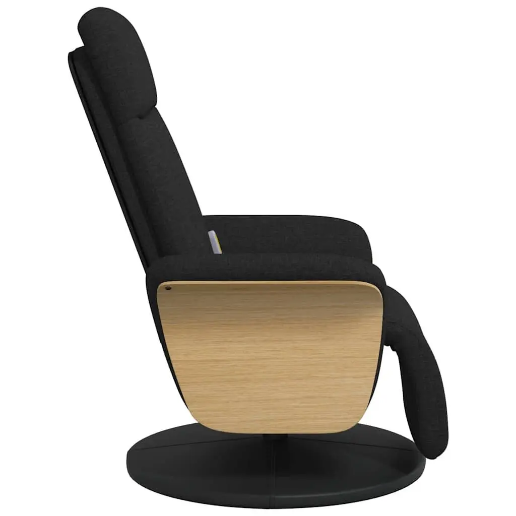 Massage Recliner Chair Fabric Adjustable 105125 Degrees Black