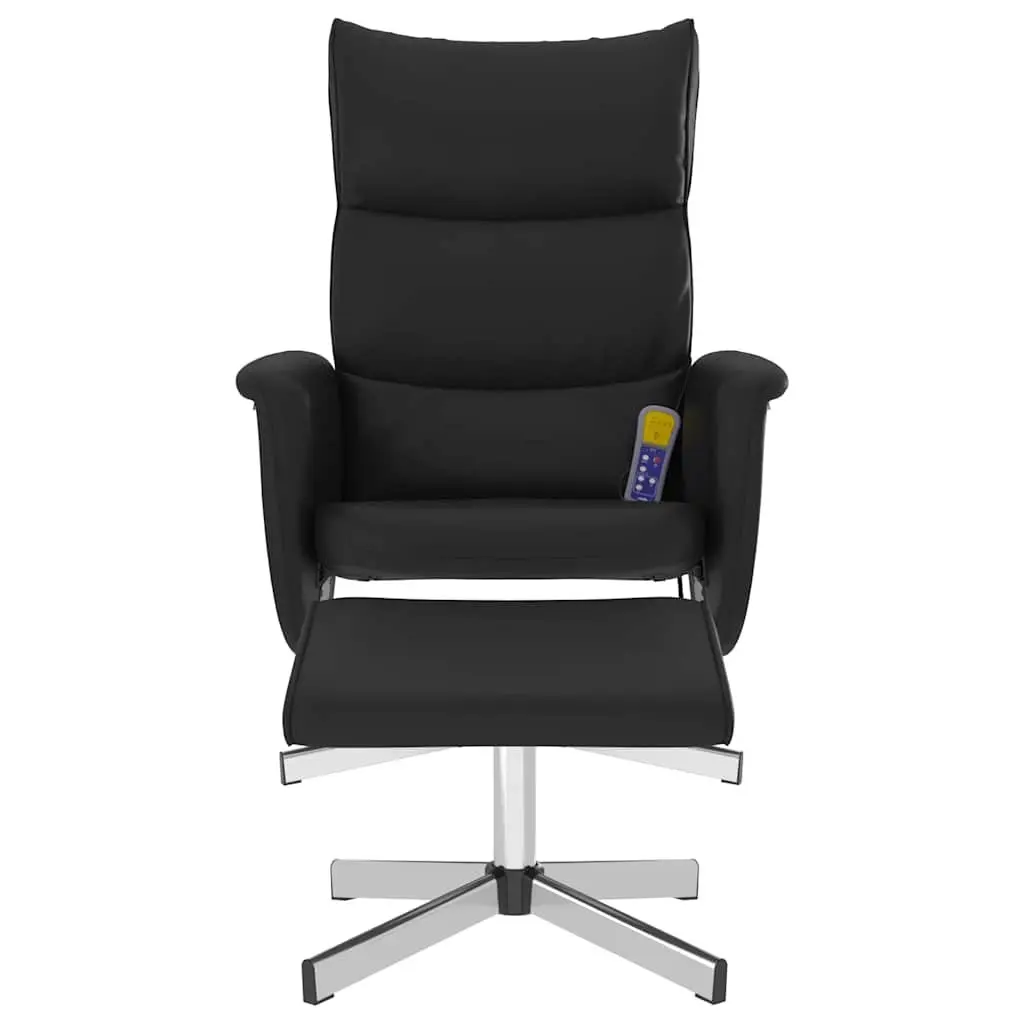 Faux Leather Massage Recliner with Footstool