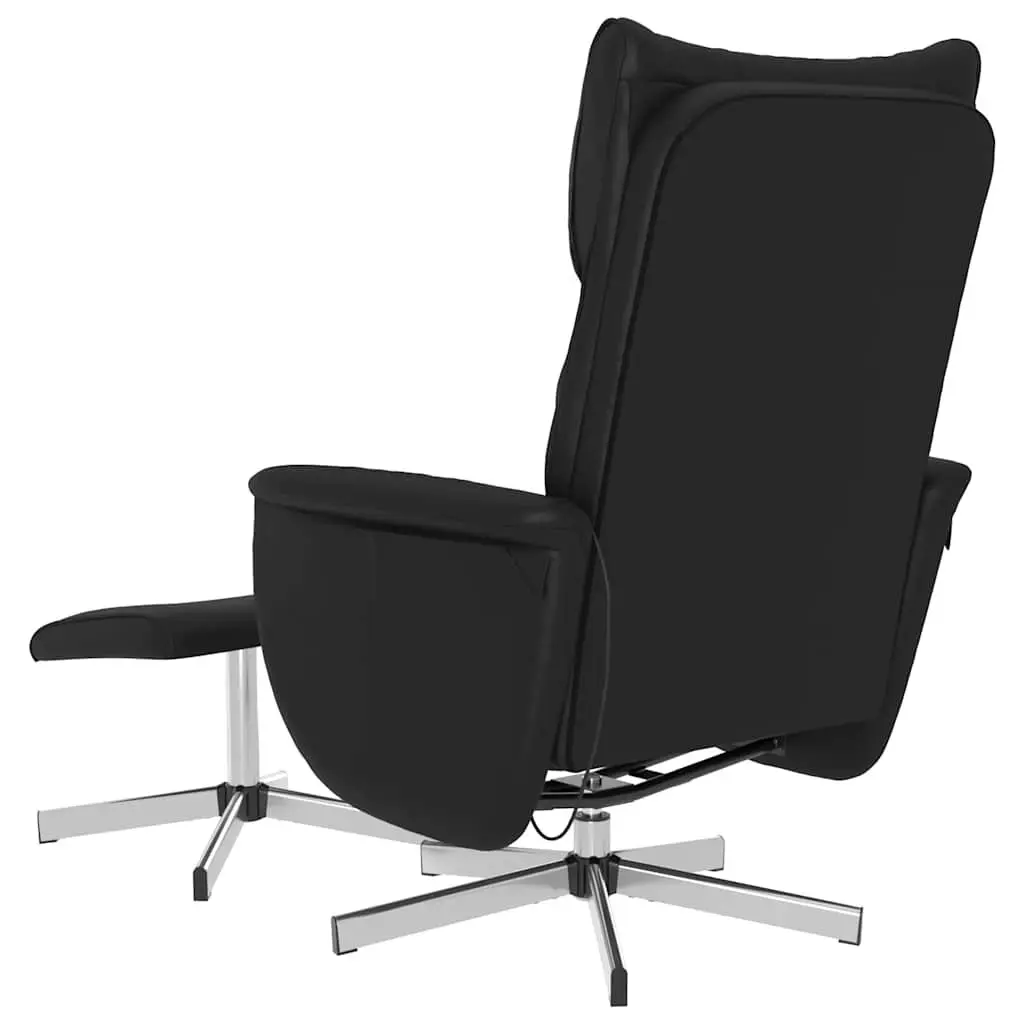 Faux Leather Massage Recliner with Footstool