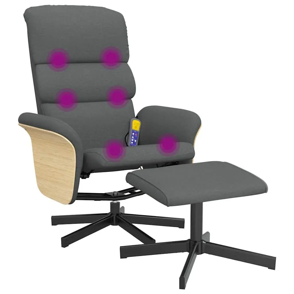 Massage Recliner Chair with Footstool Vibration Armchair Swivel Relaxing Seat