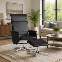 Durable Vibration Massage Recliner Chair with Footstool