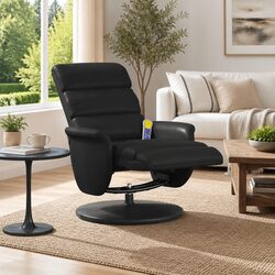 Premium Black Massage Recliner Chair with Footrest