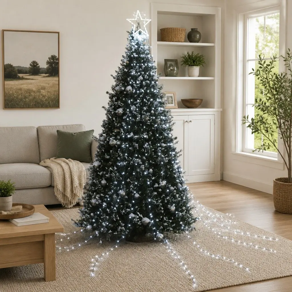 320 Cold White LED Christmas Tree Light with 8 Modes