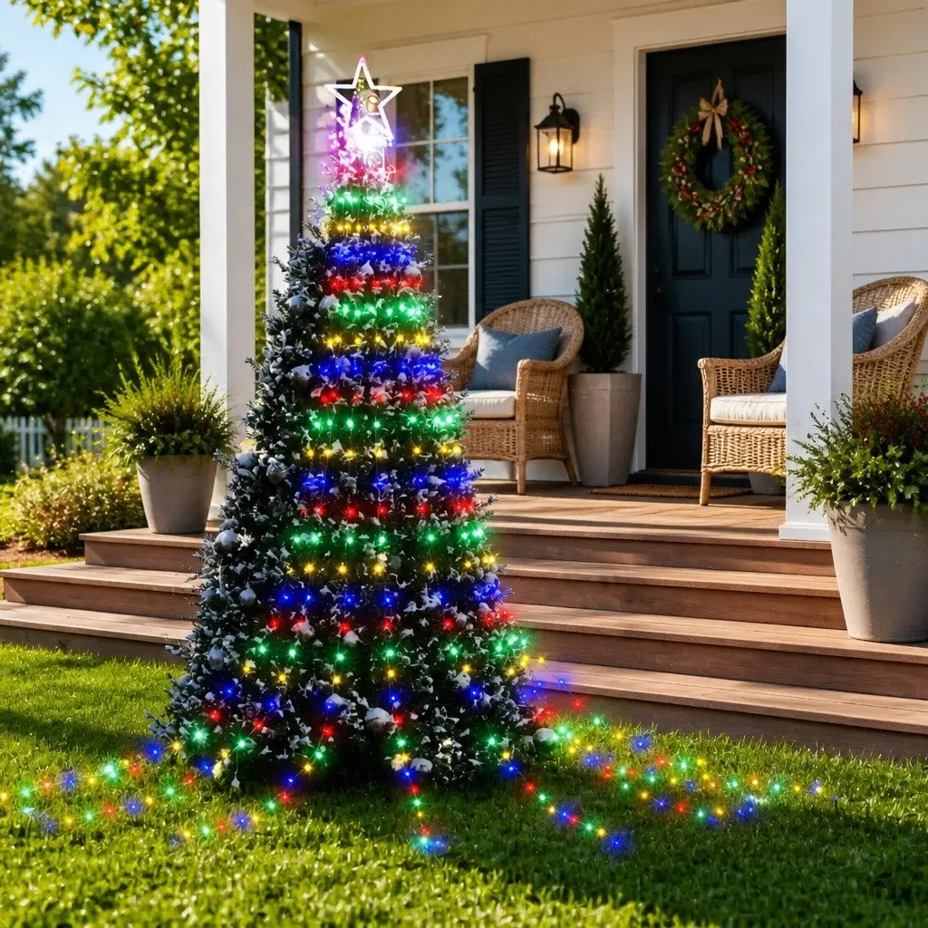 320 LED Multicolour Christmas Tree Light 375cm