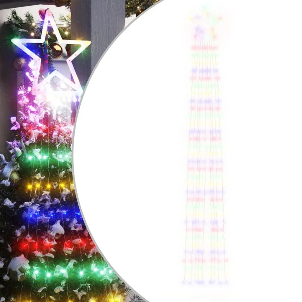 320 LED Multicolour Christmas Tree Light 375cm