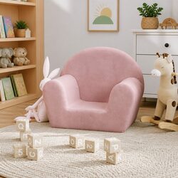Soft Plush Pink Kids Sofa for Comfort and Support