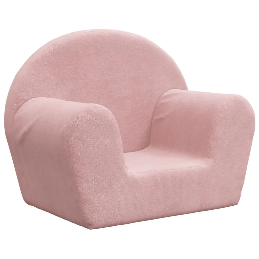 Soft Plush Pink Kids Sofa for Comfort and Support