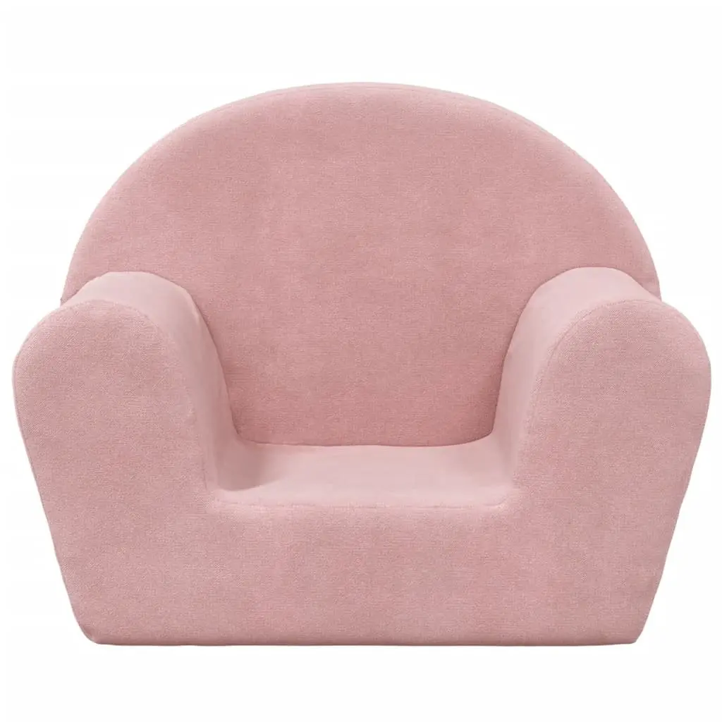 Soft Plush Pink Kids Sofa for Comfort and Support