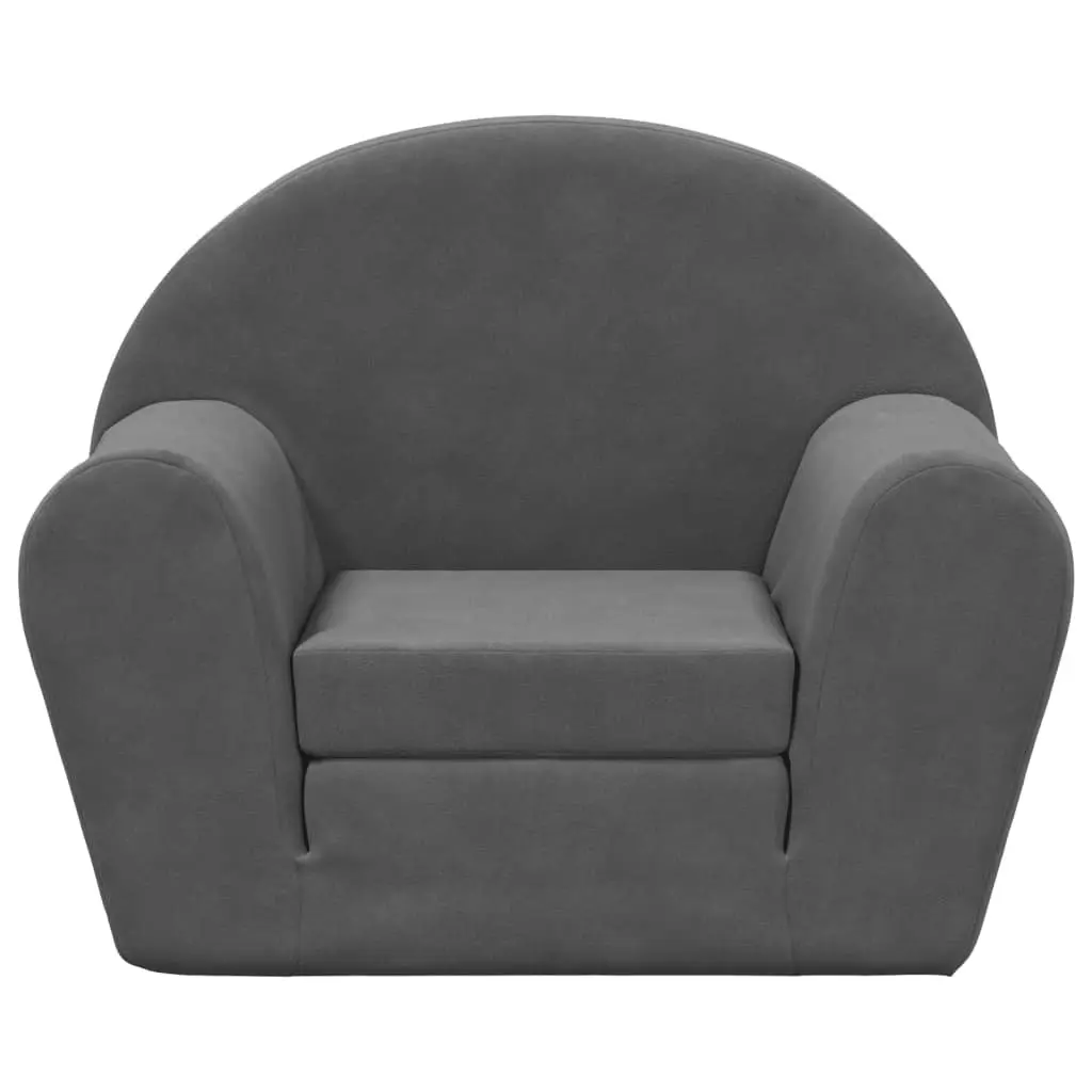 Anthracite Kids Sofa Bed with Plush Comfort