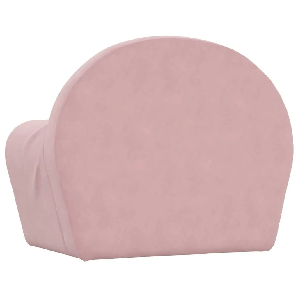 Kids Sofa Bed Pink Soft Plush 2-in-1 Folding Armchair Toddler Furniture Washable