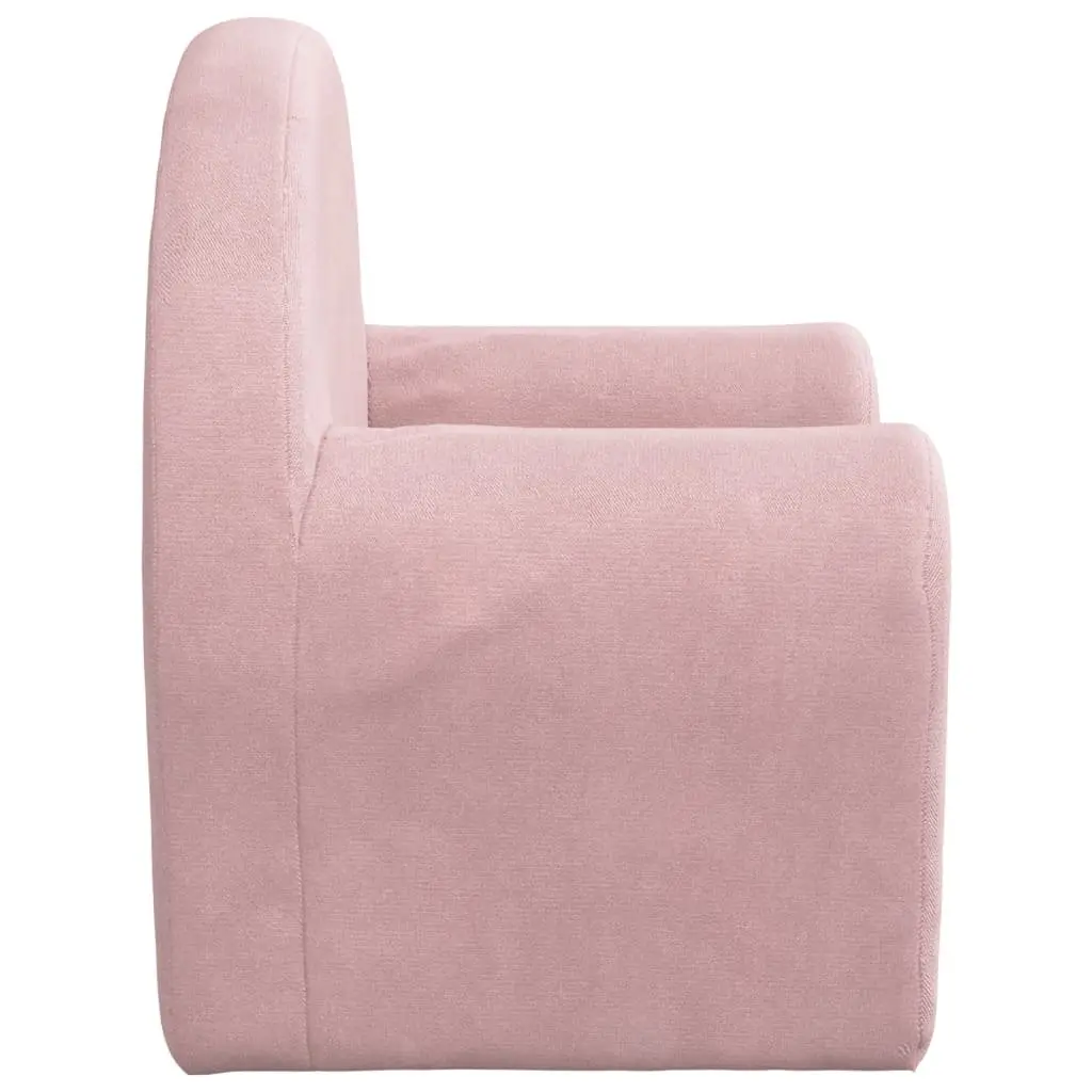 Kids Sofa Bed Pink Soft Plush 2-in-1 Folding Armchair Toddler Furniture Washable
