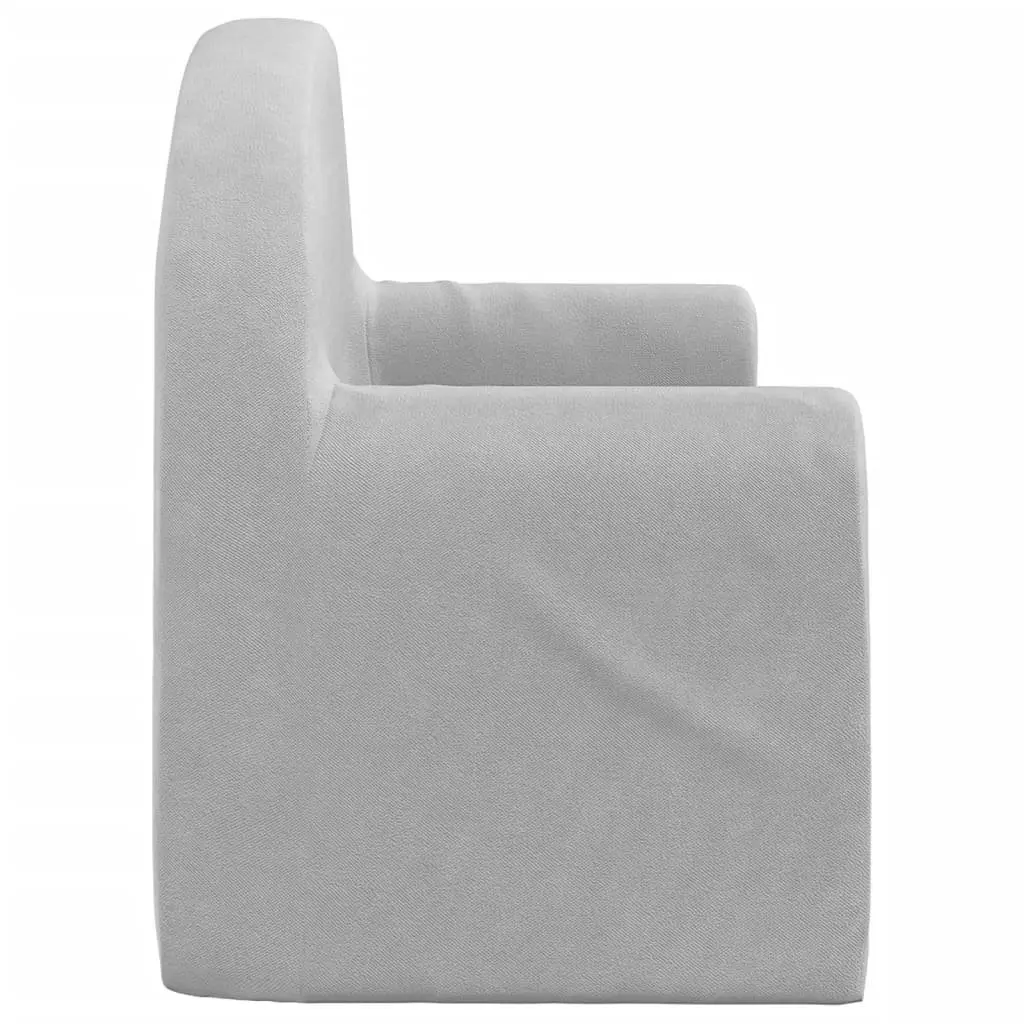 Kids Sofa Bed Soft Plush 2-Seater Grey Folding Armchair