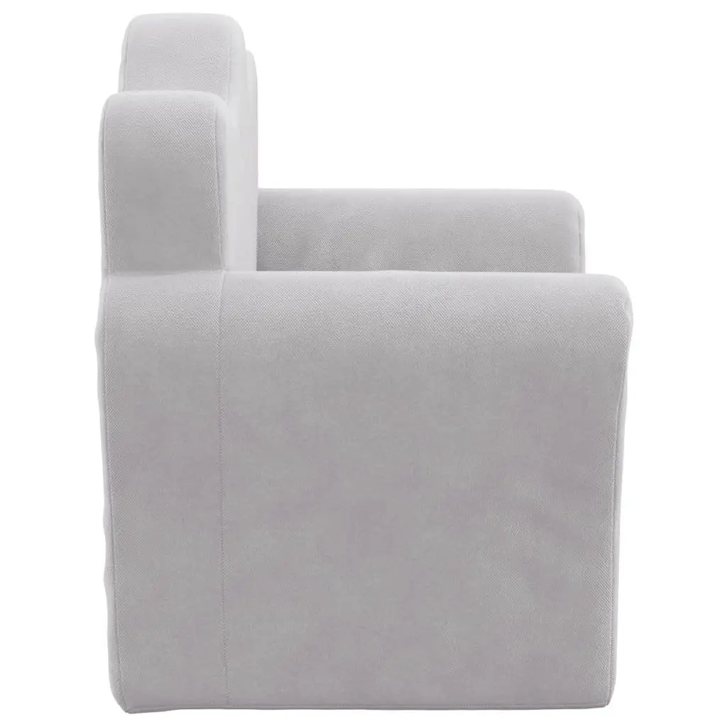 Grey Kids Sofa with Washable Cover and Armrests
