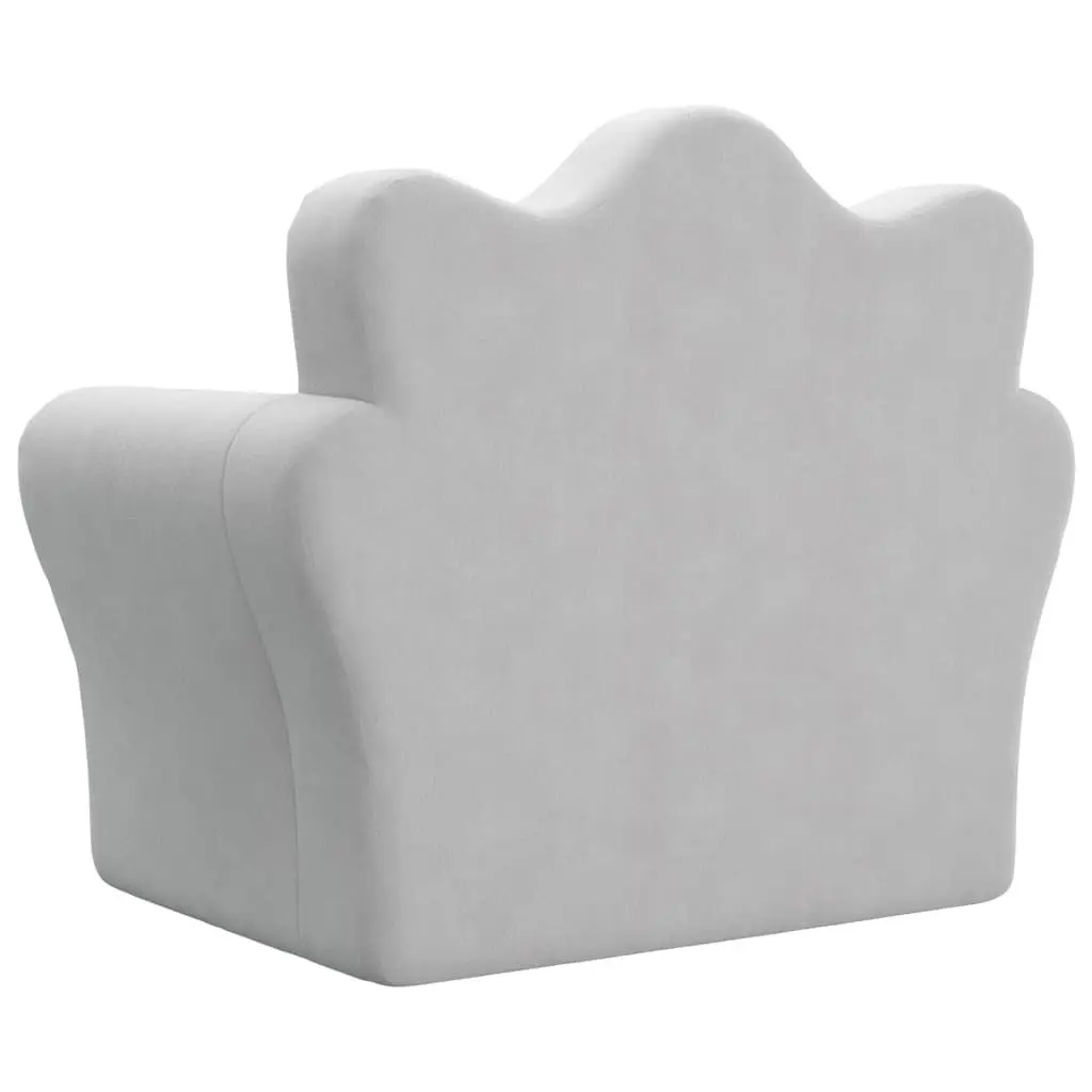 Soft Plush Kids Sofa Bed in Grey for Comfort