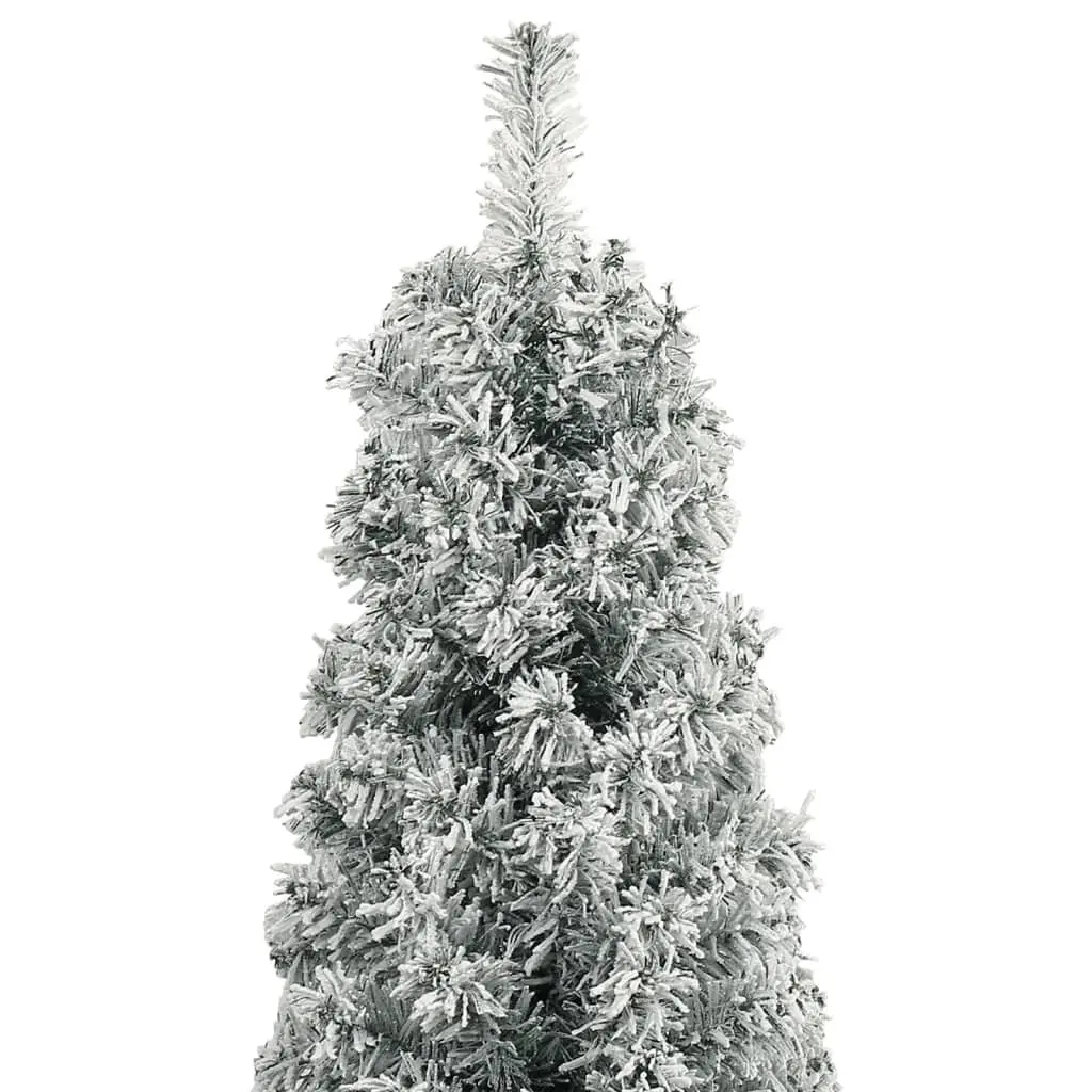 Slim Christmas Tree PVC 270cm White Flocked Snow