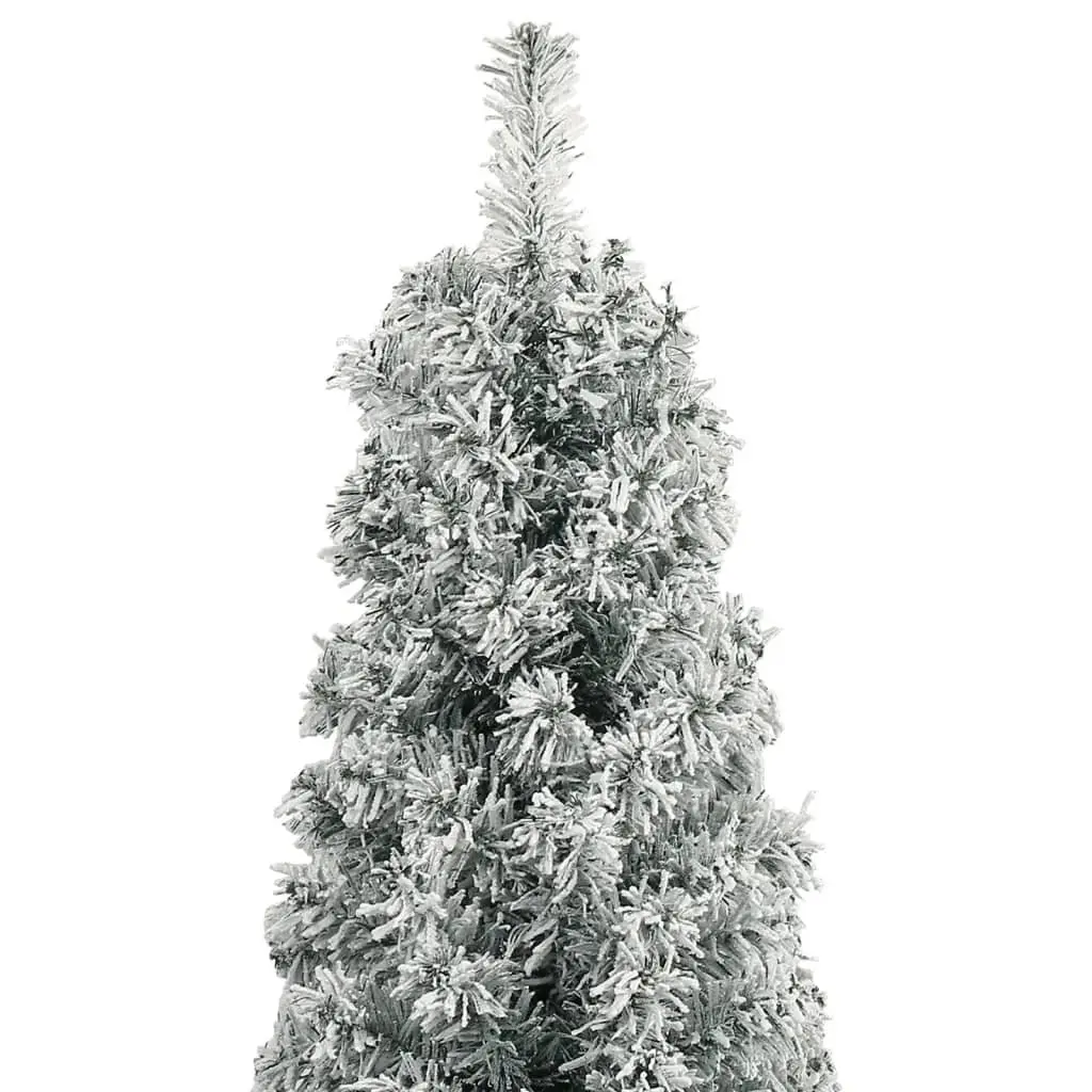 300cm White Flocked Snow Slim Christmas Tree