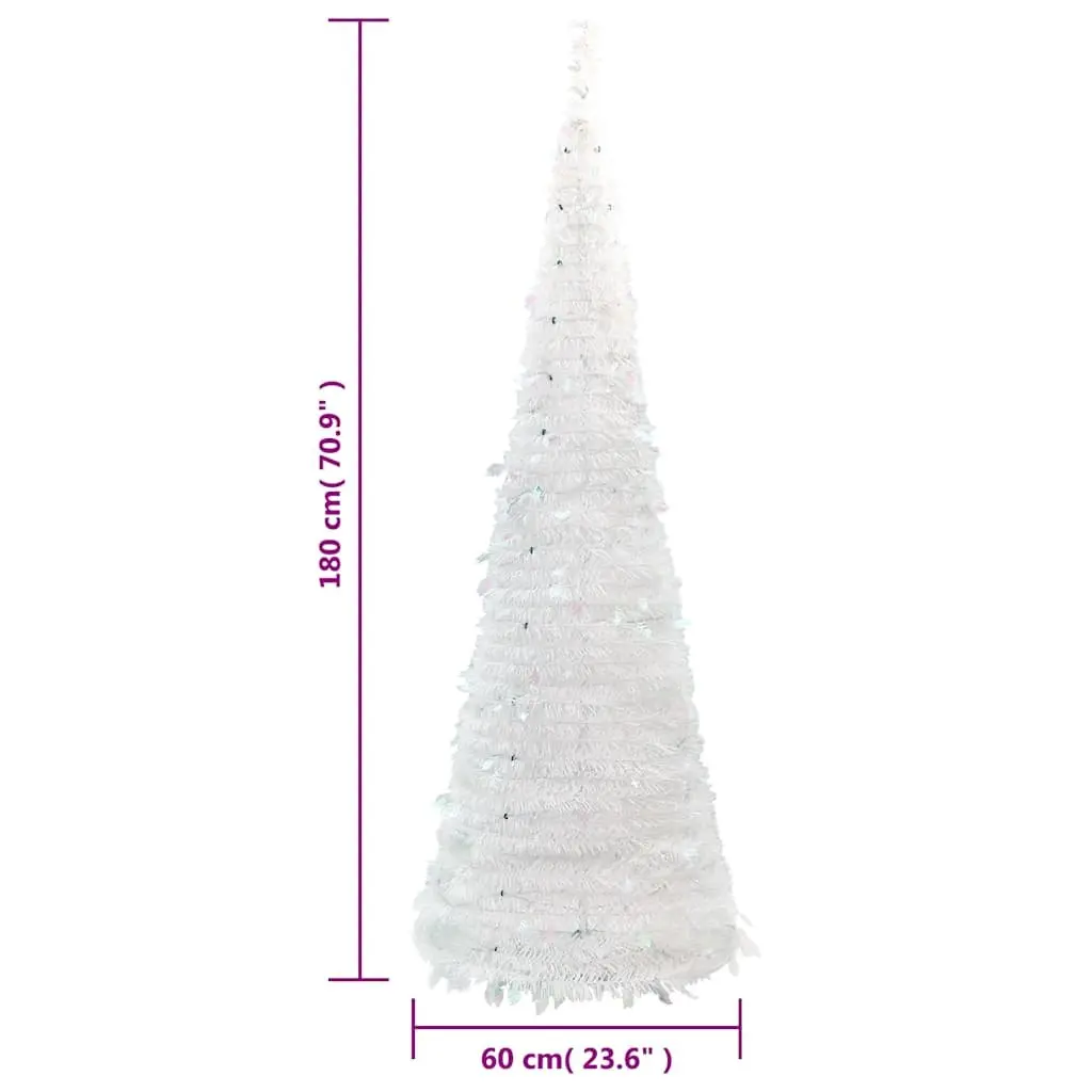 180cm White Pop-Up Christmas Tree with 150 LEDs