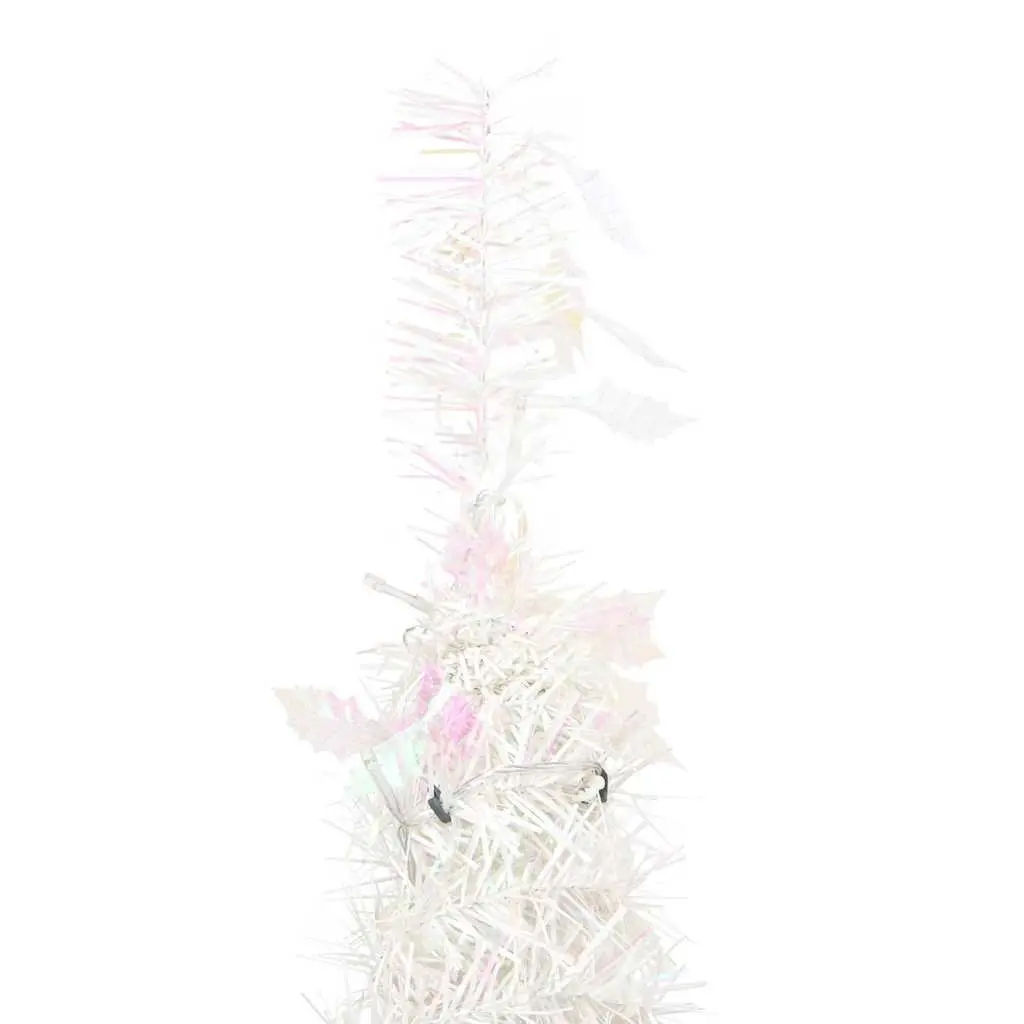 Artificial Christmas Tree PVC 210cm White 200 LEDs