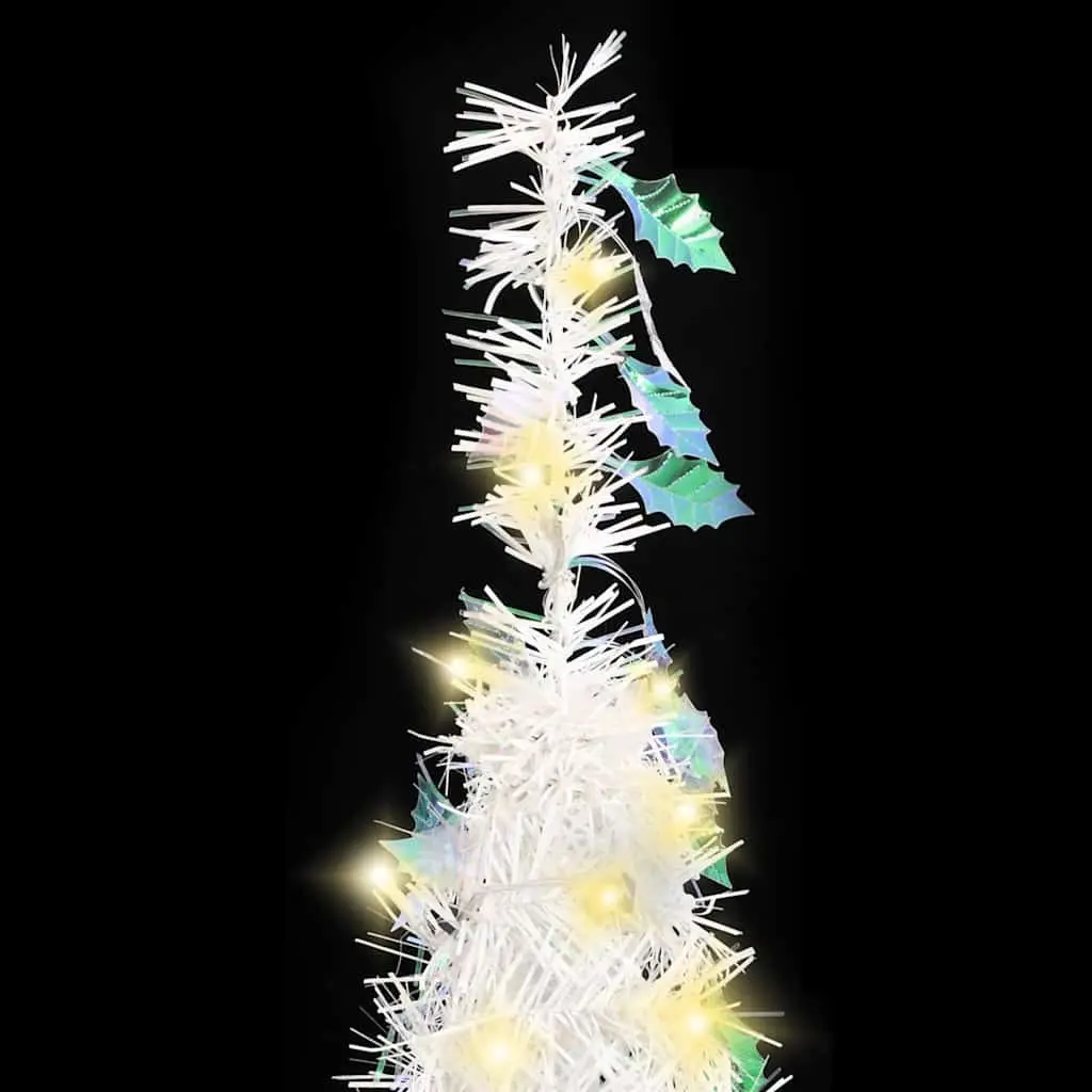 Artificial Christmas Tree PVC 210cm White 200 LEDs