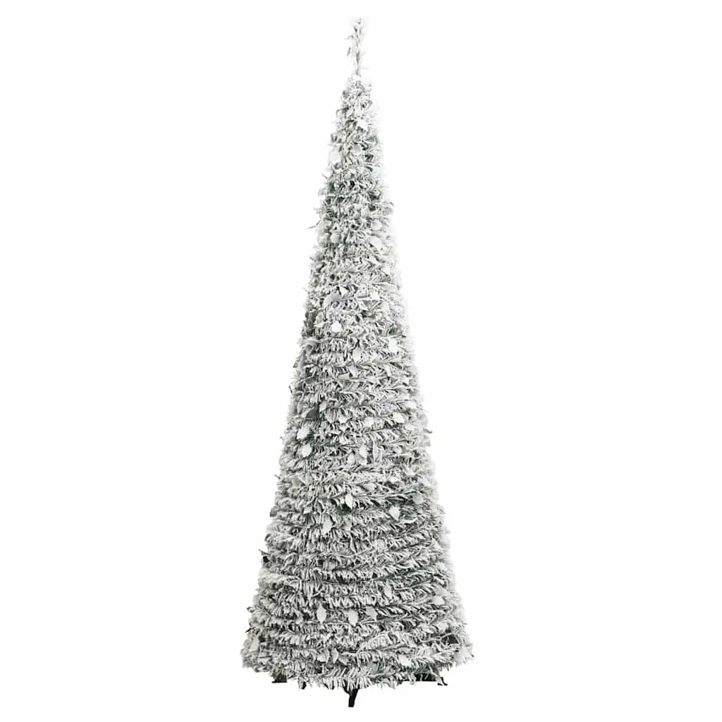 Flocked Artificial Christmas Tree with 100 LEDs