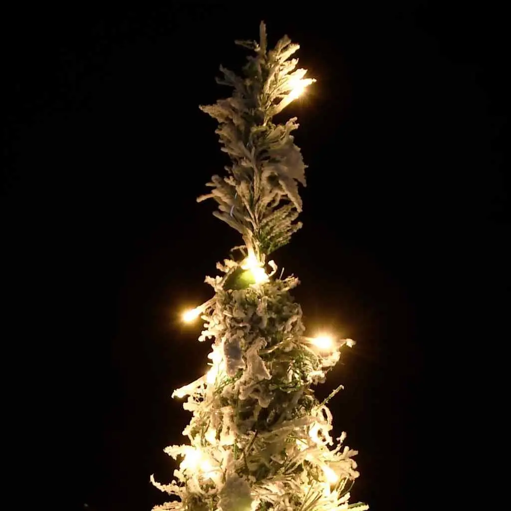 Flocked Artificial Christmas Tree with 100 LEDs