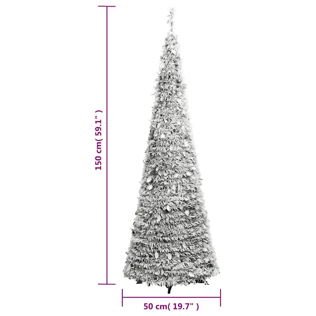 Flocked Artificial Christmas Tree with 100 LEDs