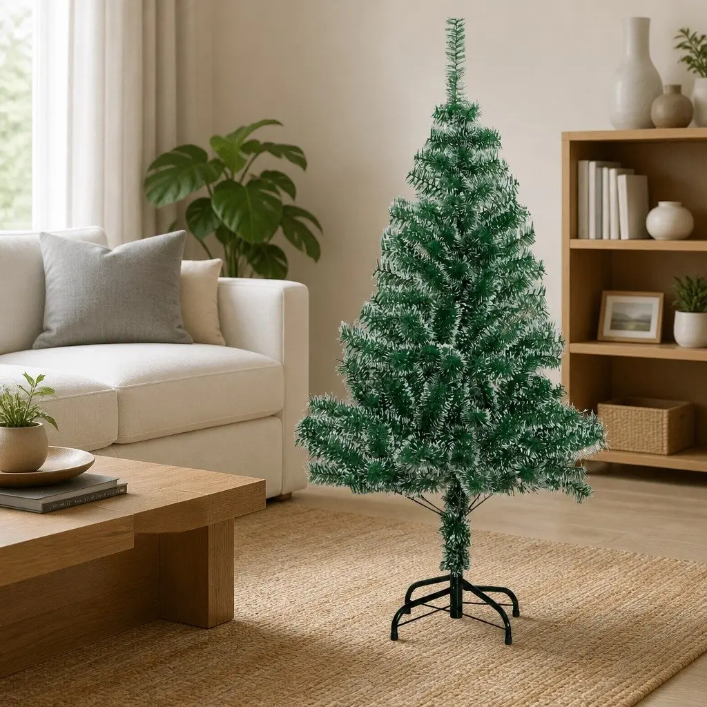Artificial Christmas Tree PET 150cm Green Flocked Snow