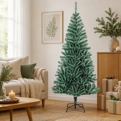 Lifelike 180 cm Flocked Snow Green Artificial Christmas Tree