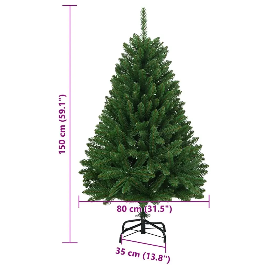 150cm Artificial Hinged Christmas Tree in Green