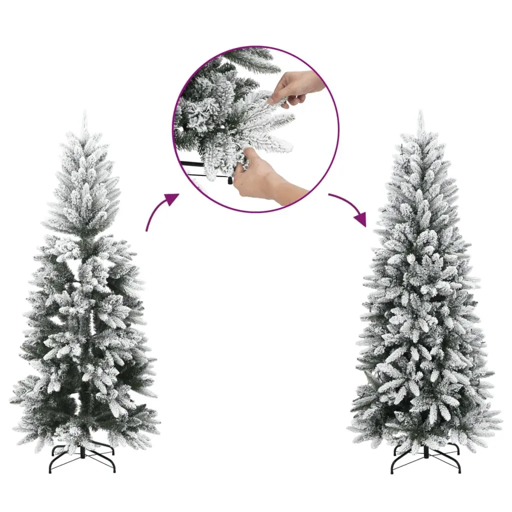 150 cm Flocked Christmas Tree for Holiday Decor