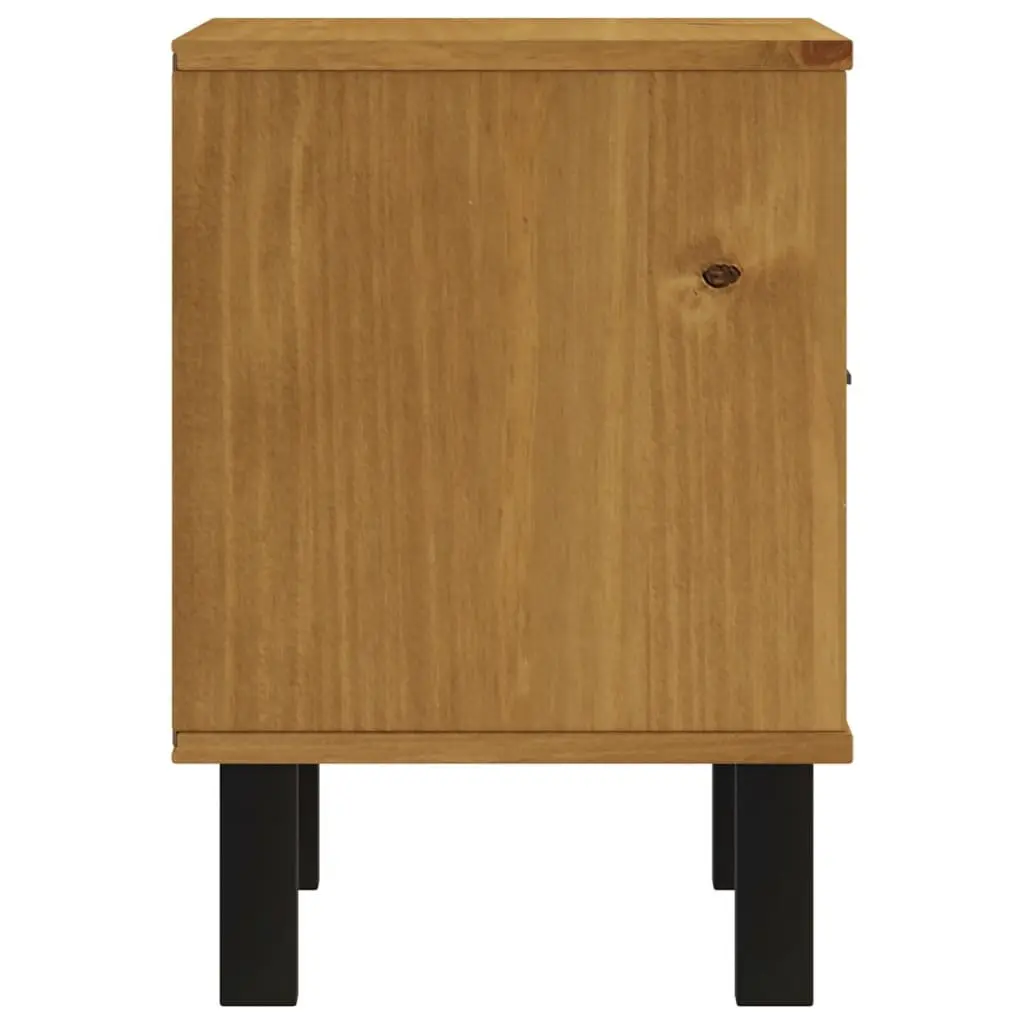 Brown Bedside Cabinet 40x35x50 cm in Solid Pine