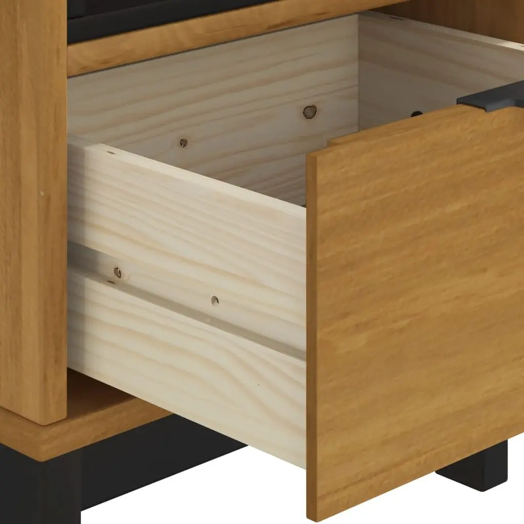 Brown Bedside Cabinet 40x35x50 cm in Solid Pine