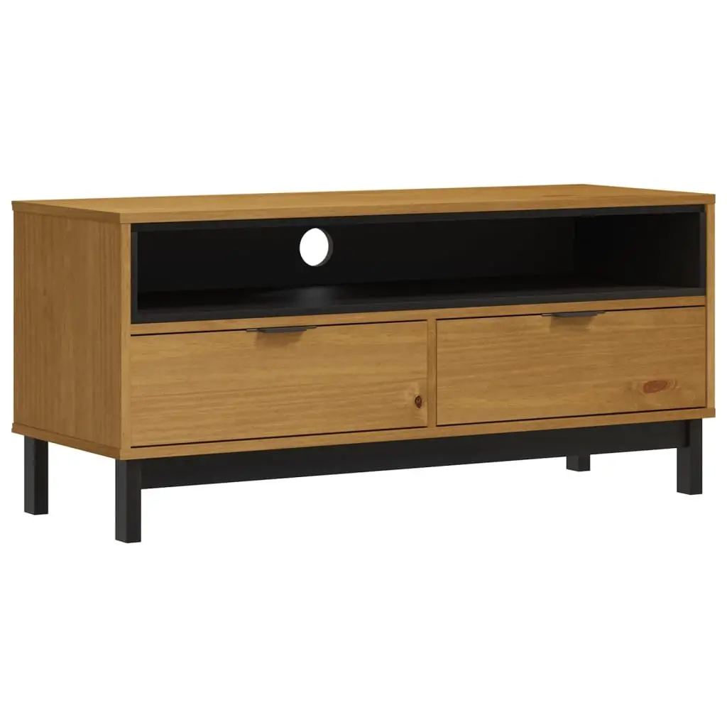 Solid Pine TV Cabinet 110x40x50cm for Living Rooms