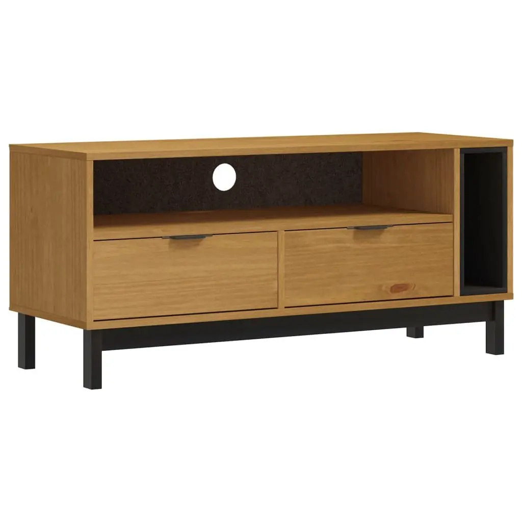 Solid Pine Wood TV Cabinet with Storage 110x40x50 cm