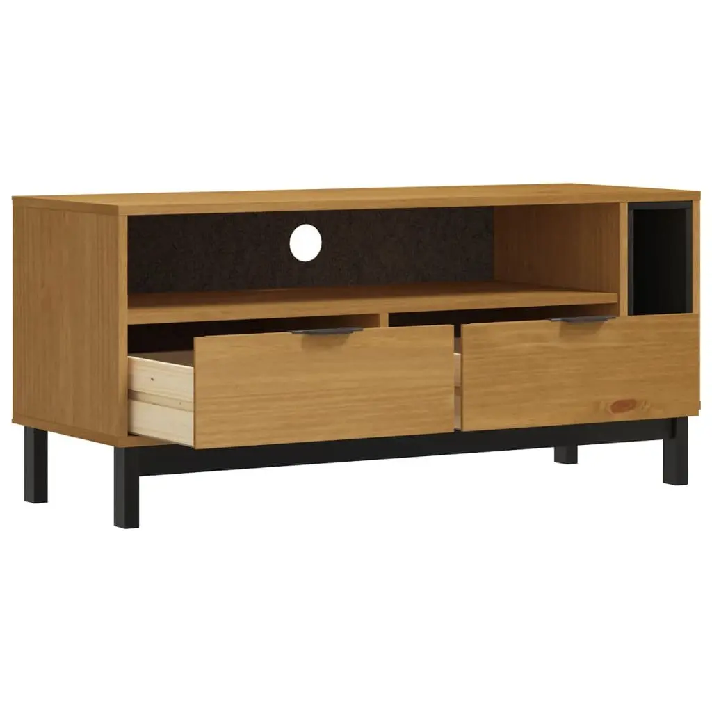 Solid Pine Wood TV Cabinet with Storage 110x40x50 cm
