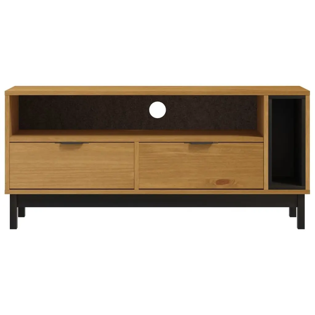 Solid Pine Wood TV Cabinet with Storage 110x40x50 cm