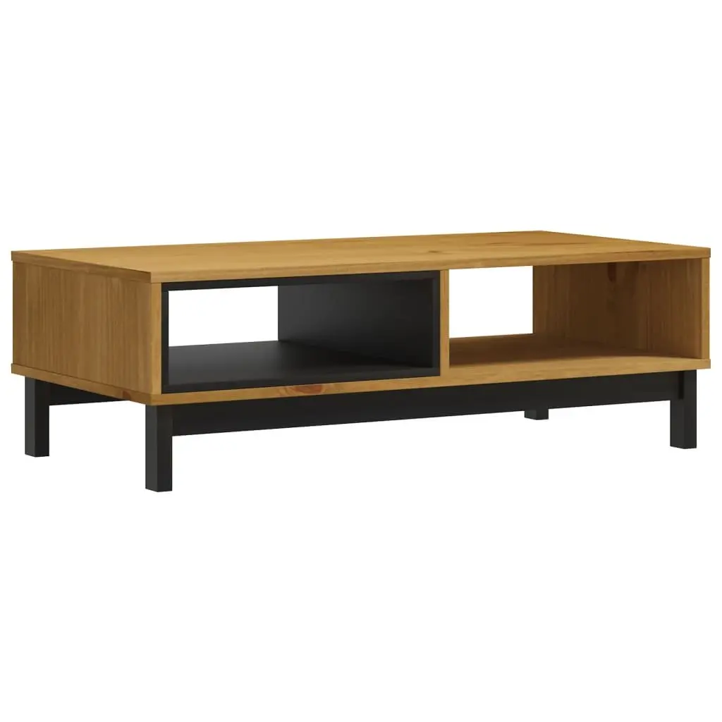 Coffee Table Solid Pine Wood Brown Living Room Accent Furniture Storage