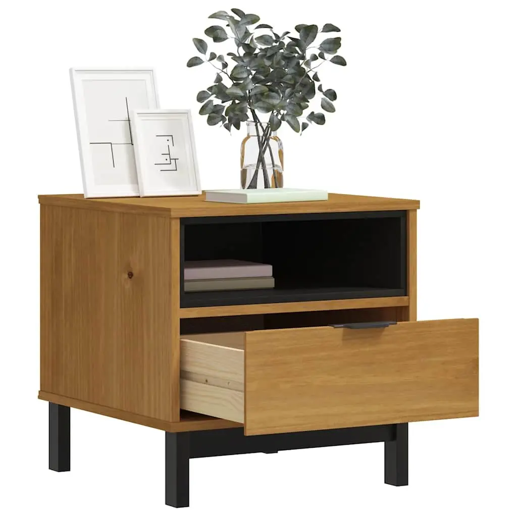 Side Table 50x50x50 cm Solid Wood Storage End Table Living Room Furniture