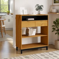 Bar Table 92x45x110cm Solid Pine Wood Kitchen Dining Room Furniture Brown