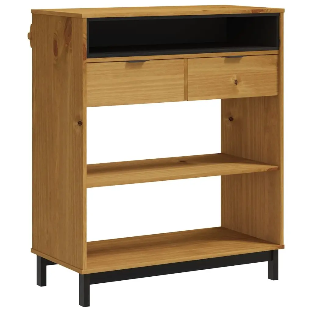 Brown Solid Pine Wood Bar Table 92x45x110cm