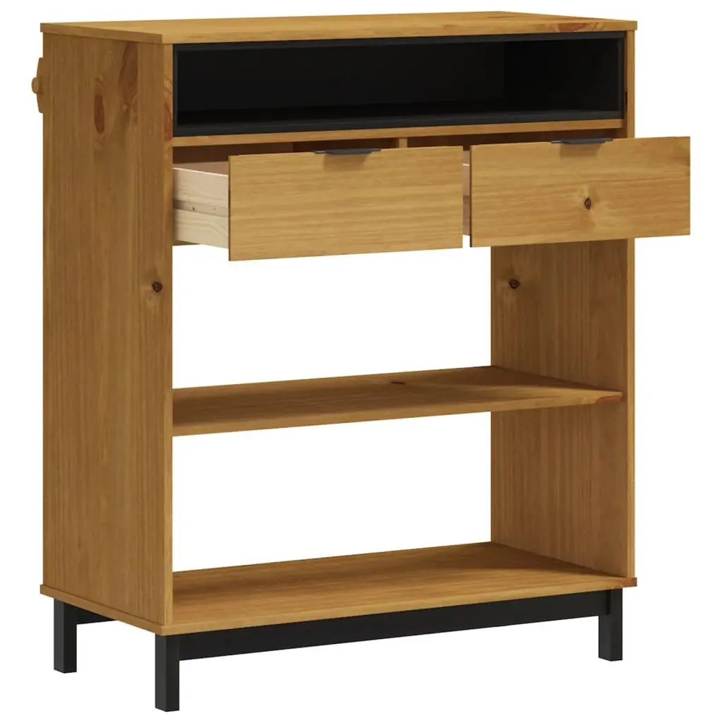 Brown Solid Pine Wood Bar Table 92x45x110cm