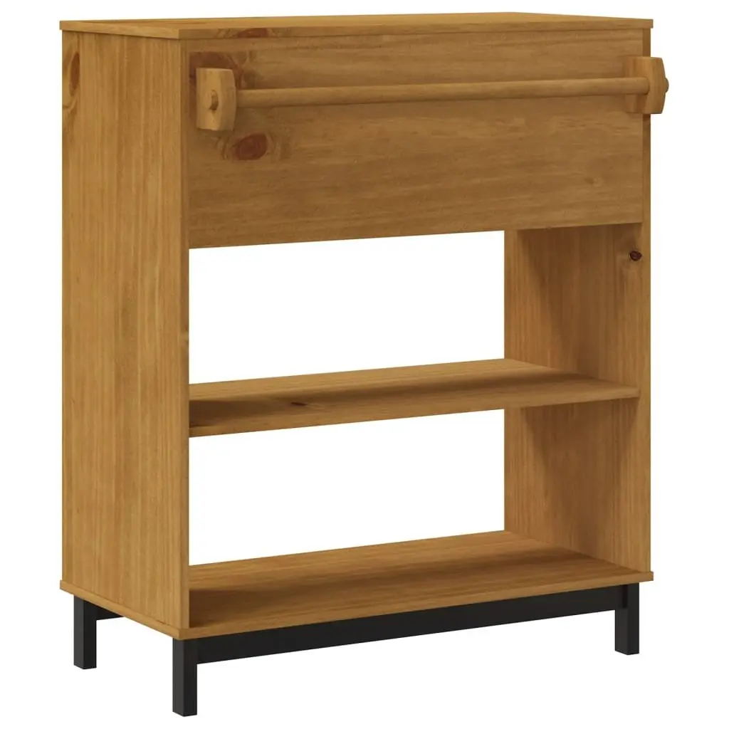 Brown Solid Pine Wood Bar Table 92x45x110cm