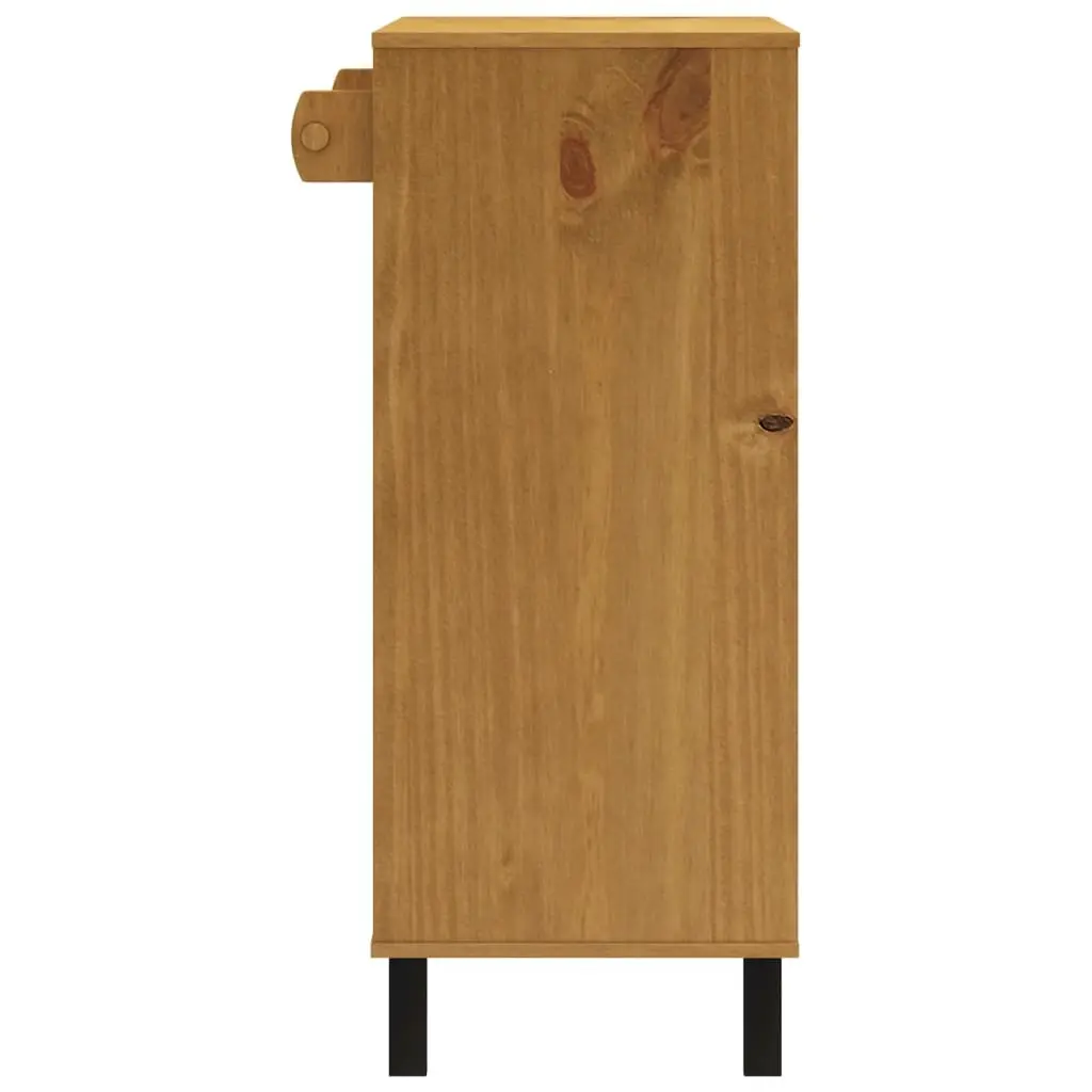 Brown Solid Pine Wood Bar Table 92x45x110cm