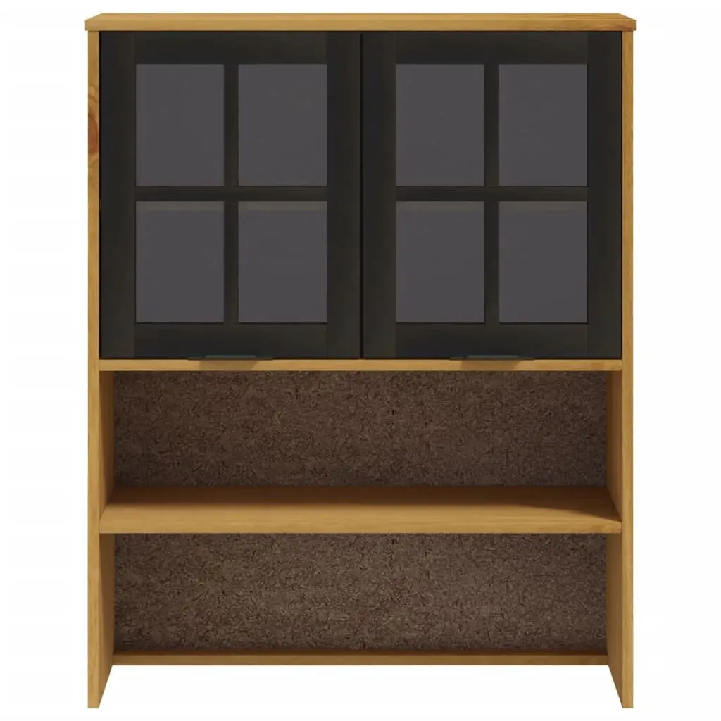 Highboard Cabinet Solid Pine Wood Brown
