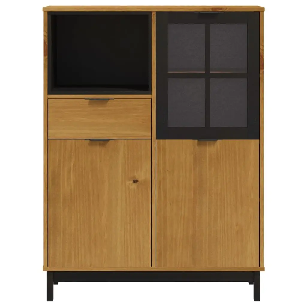 Highboard Storage Cabinet Engineered Wood 92cm x 40cm x 122.5cm Brown