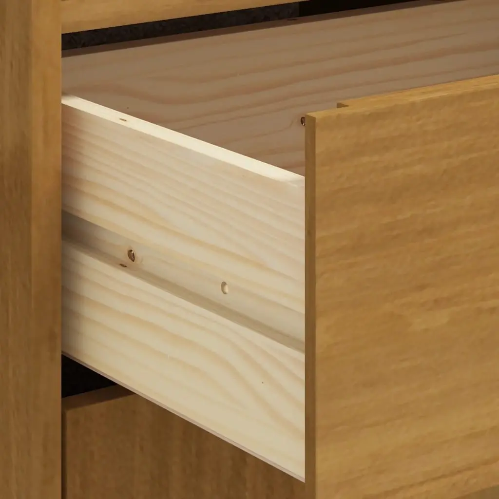 Highboard Storage Cabinet Engineered Wood 92cm x 40cm x 122.5cm Brown