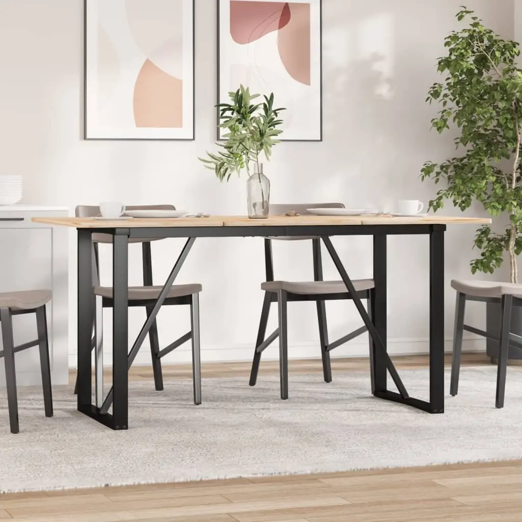 Industrial Black Steel O-Frame Dining Table Legs