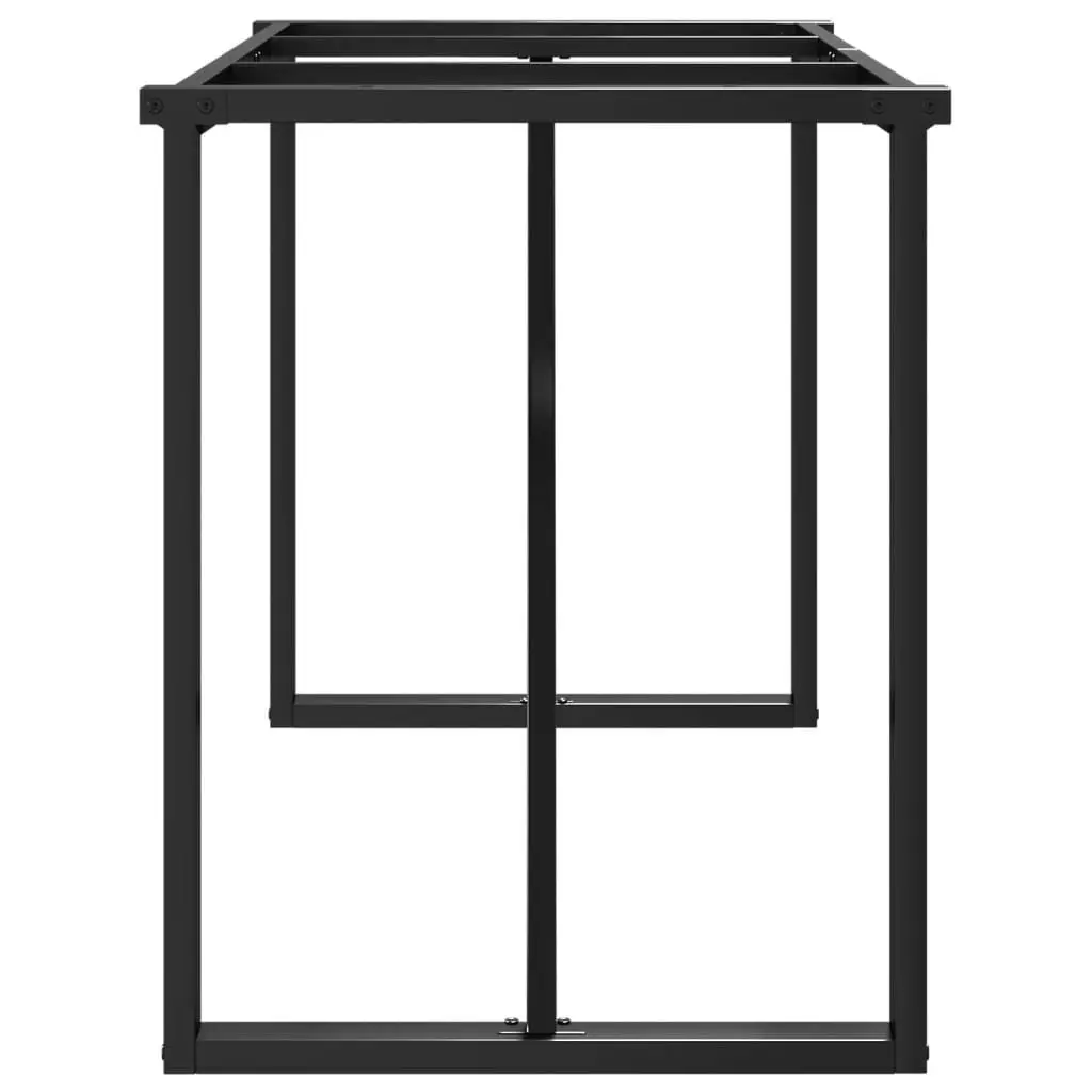 Industrial Black Steel O-Frame Dining Table Legs