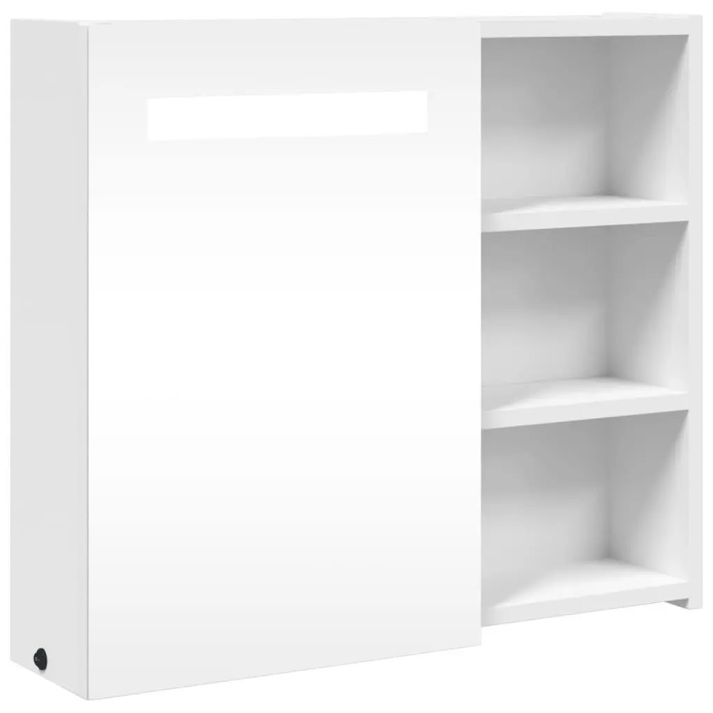 Wall-Mounted Bathroom Mirror Cabinet with LED Light