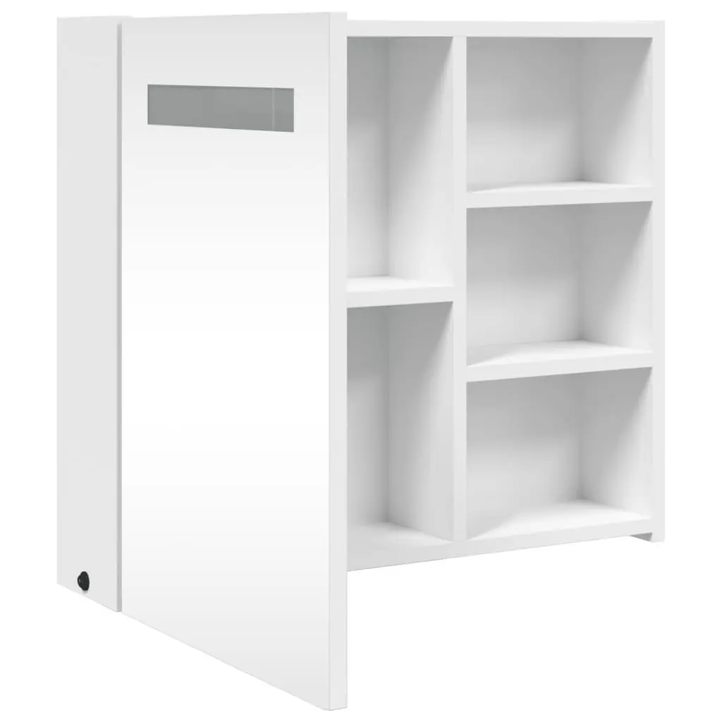 Wall-Mounted Bathroom Mirror Cabinet with LED Light